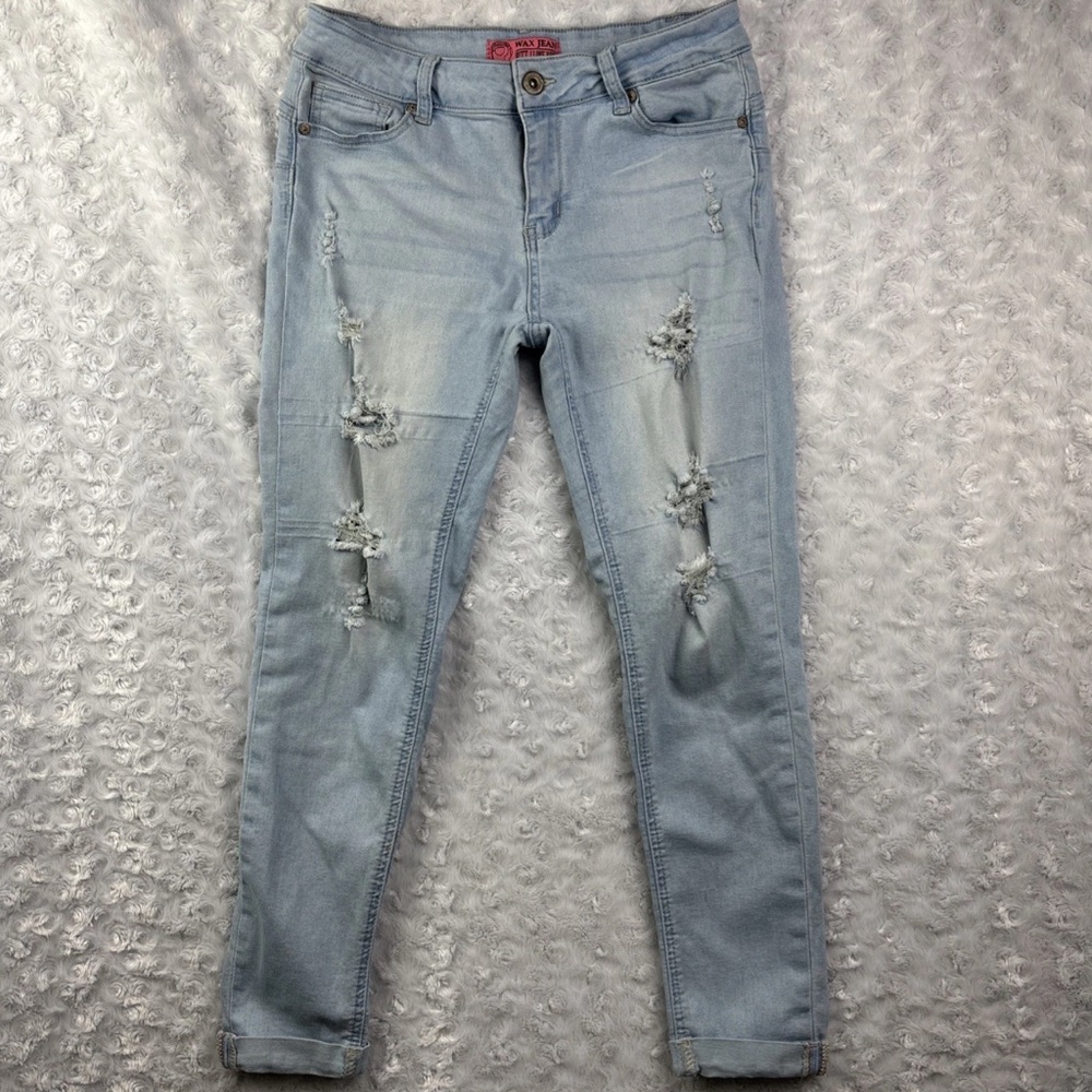 Wax Jean Women’s Skinny Distressed Size 7 Jeans Denim